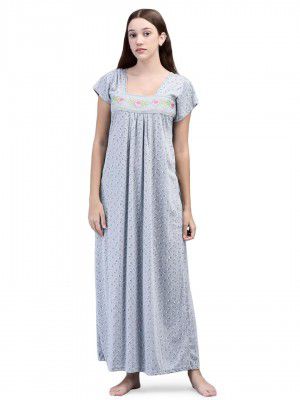 Noty ® Women's- Nighty | Maxi | Gown- Poly Viscose Knits Fabric- Printed 