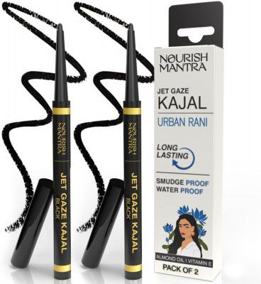 Nourish Mantra’s Jet Gaze Kajal Urban Rani - Combo - Black & Black 0.35g
