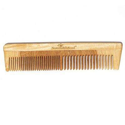 NourishhSoul Organic Pure Neem Comb Wooden Comb | Hair Growth, Hairfall, Dandruff Control | Comb for Men, Women