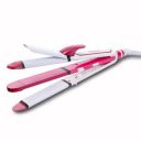 NOVA 3 in 1 Hair Styler -Curler, Crimper NHS 806 Hair Straightener (White, Pink)...