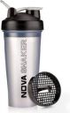 Nova BPA Free 007 Premium 700 ml Shaker (Pack of 1 White Black Plastic)...