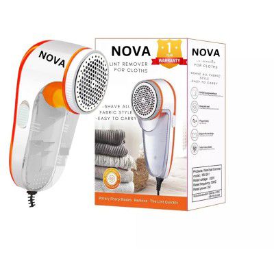 Nova Lint Remover for Clothes | Portable Lint Shaving | Lint Removal for Clothes | Corded Power | 1 Year Warrenty, ABS Plastic