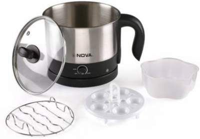 Nova Multifunction NKT-2729 Electric Kettle (1.2 L, Black, Silver)