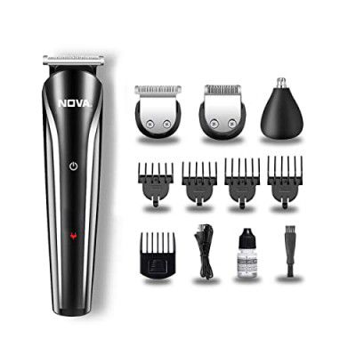 NOVA NG 1145/05 Trimmer 60 min Runtime 9 Length Settings (Black, Silver)