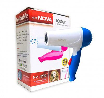 NOVA NV-1290 1000W Foldable Hair Dryer for Women Professional Electric Foldable Hair Dryer