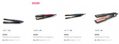 Nova Straighteners Upto 85% off Starting @ ₹373