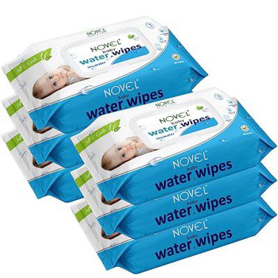 NOVEL Baby 99% Water Wipes 80 Sheets pack of 6 with Lid