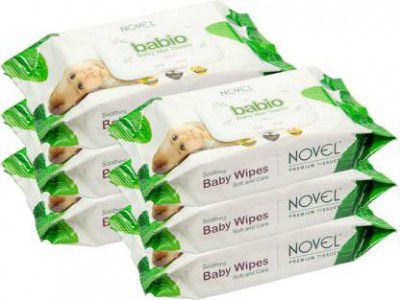 NOVEL Baby Wipes 80 Sheets pack of 6/with Lid (480 Wipes)