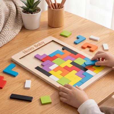 Novo Baby Smart Activity Fun&Learning Blocks Geometrics (Russian Puzzle)