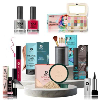 NOY Bold Makeup Kit Includes Essential Beauty Tools For Perfect Application And Blending Pack of 14 pcs #607