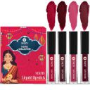 Noy Festival Liquid Matte Lipstick [ Pack 4 ] Chic Shades Cherry Pink, Coffee Wine, Pruple, Maroon Shades...