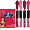Noy Festival Liquid Matte Lipstick [ Pack of 4 ] Iconic Shades Wine, Peach, Maroon, Magenta Shades...