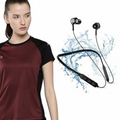 NOYMI Bluetooth Neckband, Wireless Earphone with Mic and Noise Cancellation