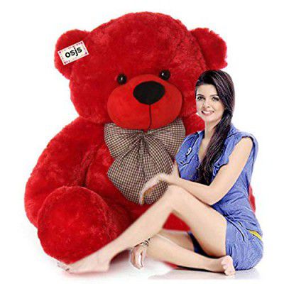 NP Toys Teddy Bear Toy (4 Feet, Red)
