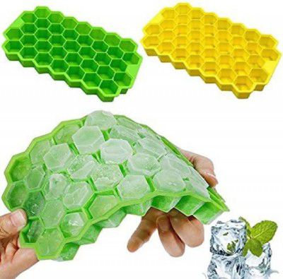 NRUTVA CREATION Multicolor Silicone Ice Cube Tray  (Pack of1)