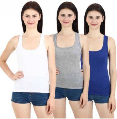 Nrv Creation Women White, Grey, Blue Camisole