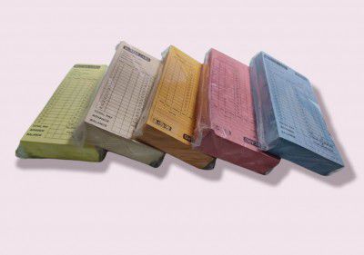 NSSP Small Size Attendance Report for Daily Payroll Wages/Attendance Card for Monthly Attendance and Calculation of Wages/Mix Color Attendance Report -Pack of 500 Pieces
