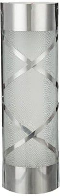 Ntu-285 Silver Glass & Steel Bath Light by tu casa Holder type-b-22 (Bulb not Included)