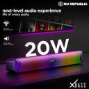 Nu Republic Party Box 200 Bluetooth Soundbar with X-Bass Technology, 20W Output (Black, 2.0 Channel)...