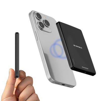 Nu Republic Powerpop X1 5000mAh Ultra Slim Power Bank Fast Charging Wireless Powerbank (Black)