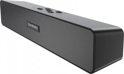 Nu Republic Soundbar 20 Upto 12 hrs Playtime with 52 mm Dynamic Drivers & X-BassTechnology 20 W Bluetooth Speaker  (Black, 2.0 Channel)