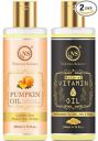 Nuerma Science Pumpkin Oil and Vitamin E Oil For Lighten Hair, Natural Hair (Pack of 2, 200ML Each)...