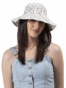 NUEVOSDAMAS Women Circular Cotton Cambric Paisely Printed Solid Sun Hat for Beach...