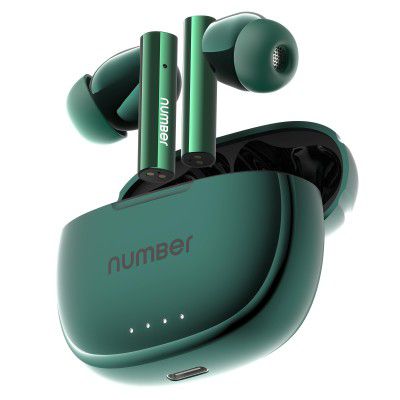 Number Navo Buds X1 w/ 50H Playtime, Dual Pairing, 13mm Speakers, ENC Earbuds