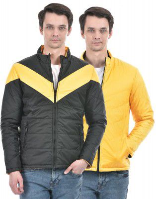 Numero Uno Men's Bold Ascent Bumblebee Puffer Jacket || Reversible Jacket