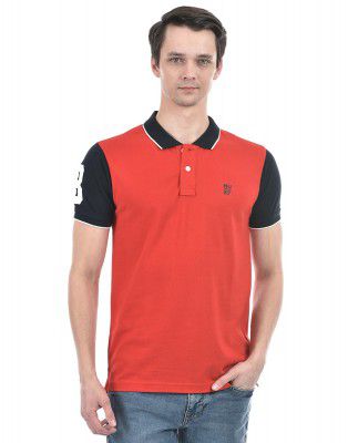 Numero Uno Men's Sporty Varsity Red Polo T-Shirt