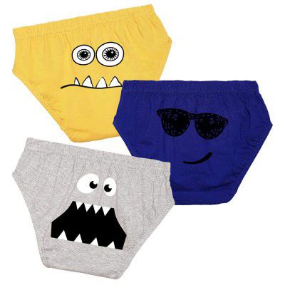 Nusyl Boys Printed Multicolor Briefs Combo -Pack of 3(A_Style_105)