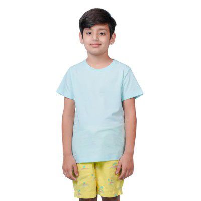 Nusyl Boy's Solid Regular Fit T-Shirt