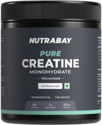 Nutrabay Pure Micronised Creatine Monohydrate Creatine  (200 g, Unflavoured)