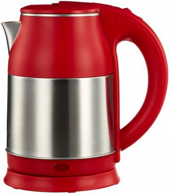 NUTRAFEEL 1.8-Liter Double Wall Vacuum Insulated Stainless Steeel BPA Free Electric Kettle with Keep-Warm Function (Red)