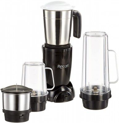 NUTRAFEEL 450 Watt Juicer Mixer Grinder with 2 Stainless Steel & 2 Poly Carbonate Jars with lid