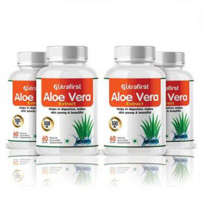 NutraFirst Aloevera Capsules - Pack of 4  (4 x 60 Tablets)