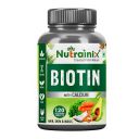 Nutrainix Biotin Vitamin B7 | Supplement for Stronger Hair, Glowing Skin & Nail Growth for Women & Men| 120 Tablets...