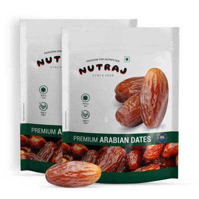 Nutraj UAE Arabian Dates (Khajur) 1kg (500g x 2) Pouch Dried