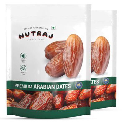 Nutraj UAE Arabian Wet Dates 1kg (500g X 2) | Khajur