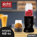 Big Loot | NUTRI BLENDER Grinder by Echt, NB4s 450 Watt,2 Multi purpose Jars for juices, Black Print - 8 Pc...