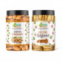 Nutri Desire Combo Pack of California Almonds & Figs|Anjeer 500 gms Each Total 1 Kg[Jar Pack]...