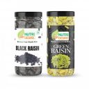 Nutri Desire Combo Pack of Green Raisins & Black Raisins 150 gms Each Total 300 gms[Jar Pack]...