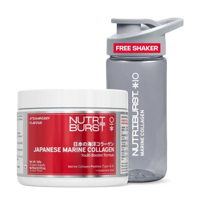 Nutriburst Japanese Marine Collagen Powder 100 g with Free Shaker