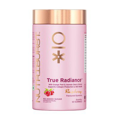 Nutriburst True Radiance Gummies for Collagen Improvement | Enhance Elasticity & Health skin| (60 Gummy)