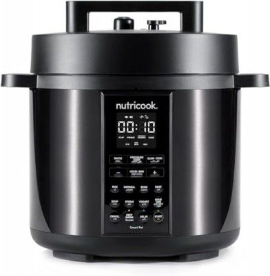 Nutricook Stainless Steel Smart Pot 2, 1000W, 9 In 1 Instant Programmable Electric Pressure Cooker (Smart Pot 6 Litre)