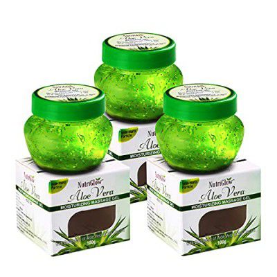 NutriGlow Aloe Vera Gel 100gm Each, Pack of 3
