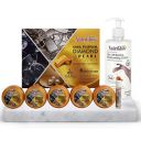 NutriGlow Gold Platinum Diamond & Pearl Facial Kit (250gm + 10ml) With Skin Whitening Moisturizing Lotion (500 ml) For Skin Lightening, Moisturizer, All Type Skin, Pack of 2...