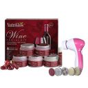 NutriGlow Instant Glow Beauty Wine Facial kit with Goodness Of Red Grape Extracts, All Type of Skin Solution for men & women 260 gm With Free 5 in 1 Face Massager for Facial for Women & Men...
