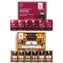 NutriGlow NATURAL'S Advance Pro Formula Wine & Gold Kesar Facial Kit For Radiance Shine, Youthfull Glow & Skin Cell Repair Kit - 60gm Each 2 x 60 g...