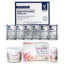 NutriGlow NATURAL'S Advanced Pro Formula Combo Pack of 2 Skin Whitening Facial Kit (60gm) and Skin Whitening Bleach Cream for All Skin Types (43gm)...